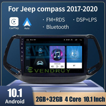 For Jeep Compass CarPlay 2017-2022 Car Stereo Radio GPS Navi WiFi touch screen