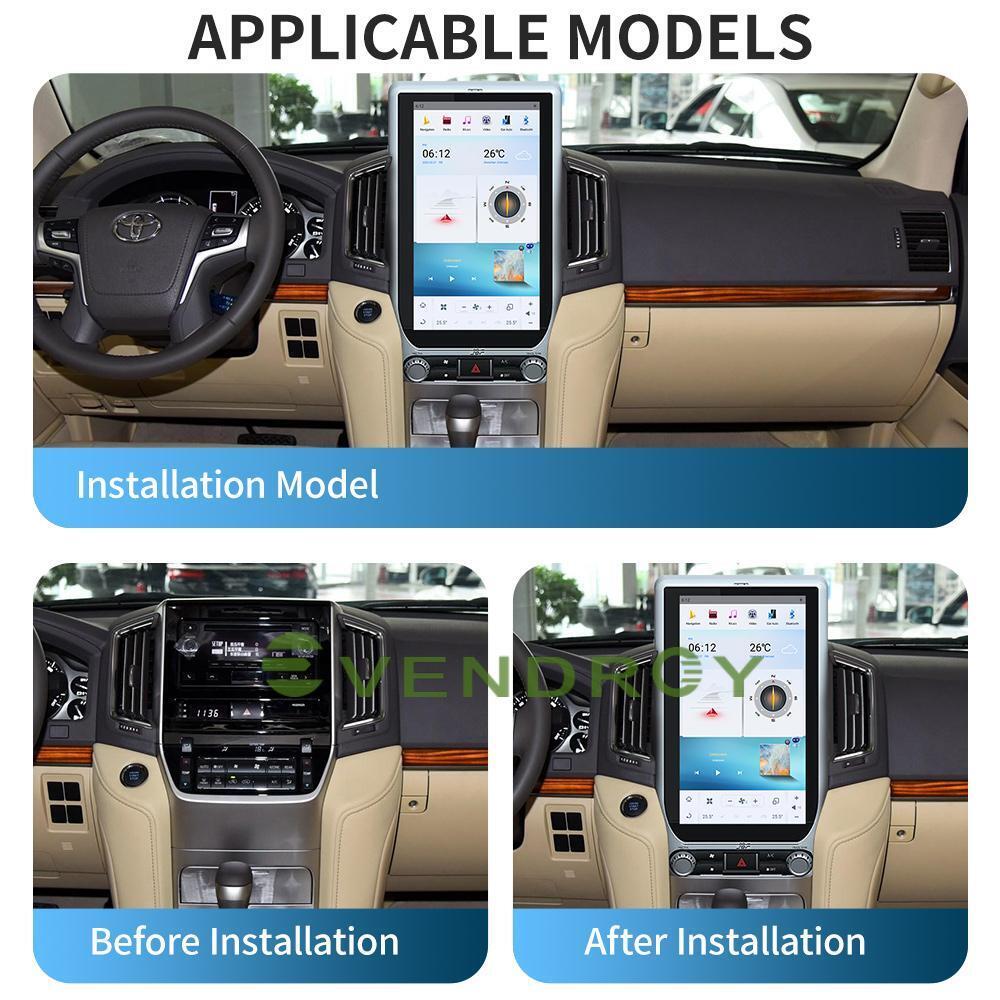 For Toyota Cruise 2016-2020 Radio Stereo Audio 4+64G 13.6" Car GPS Navigation