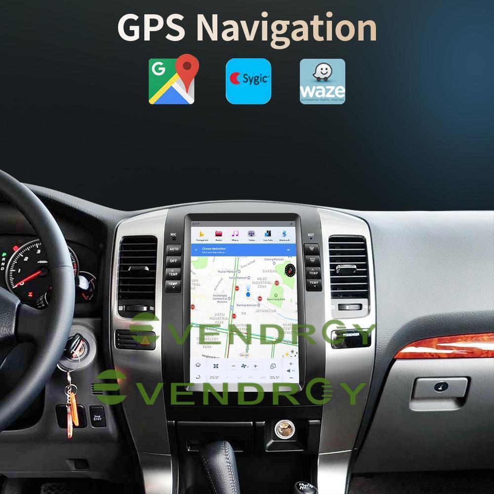 10.4"Car GPS Navigation For Toyota Prado 2002-2009 Stereo Radio Head Unit 4+64G