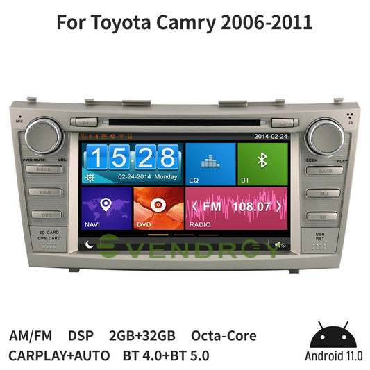 8"Car GPS Navig carplay For Toyota Camry 2006-2011 Stereo Radio Android11 2+32G