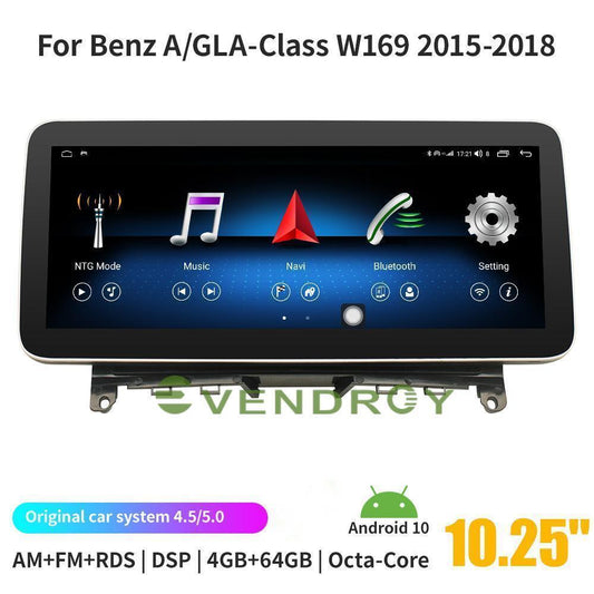 Android 10 Car GPS Radio Stereo Navigation For Benz A/GLA-Class W169 15-18 64G