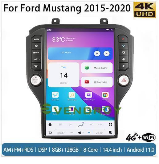 14.4"For Ford Mustang 2015-2020 8+128G Car GPS Radio Navigatio Stereo Android11