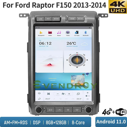 13"Car GPS Navigation For Ford F150 2013-2014 Radio Stereo Video 8+128G WIFI+4G