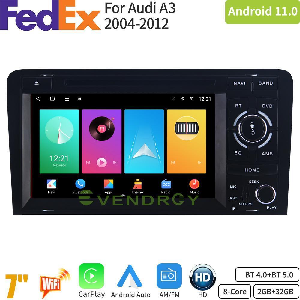 7"For Audi A3 2004-2012 Car GPS Navigation Radio Stereo Head Unit carplay