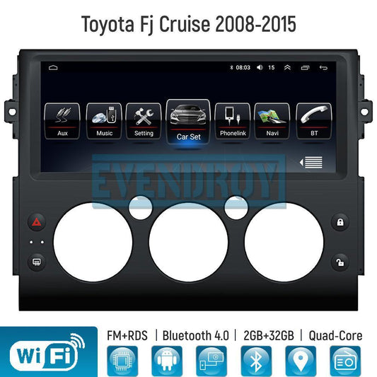 12.3" For Toyota FJ Cruise 2+32G Touch Screen Player Car Radio Stereo GPS Naviga