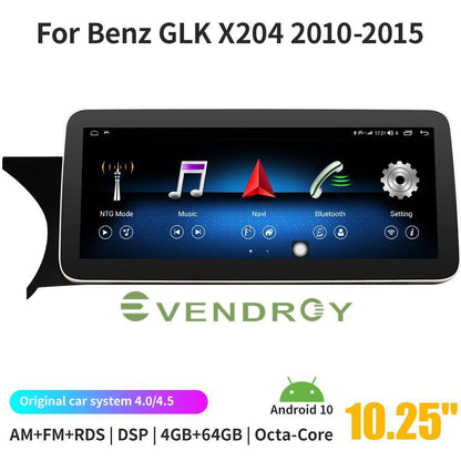 10.25" Android10 Car GPS Radio Stereo Navigation For Benz GLK X204 10-15 4G+64G