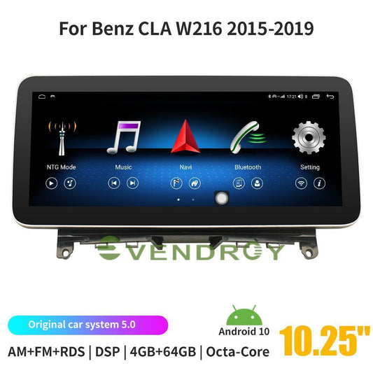 Android10 Car GPS Radio Stereo Navigation For Benz CLA W216 15-19 10.25" 4G+64G