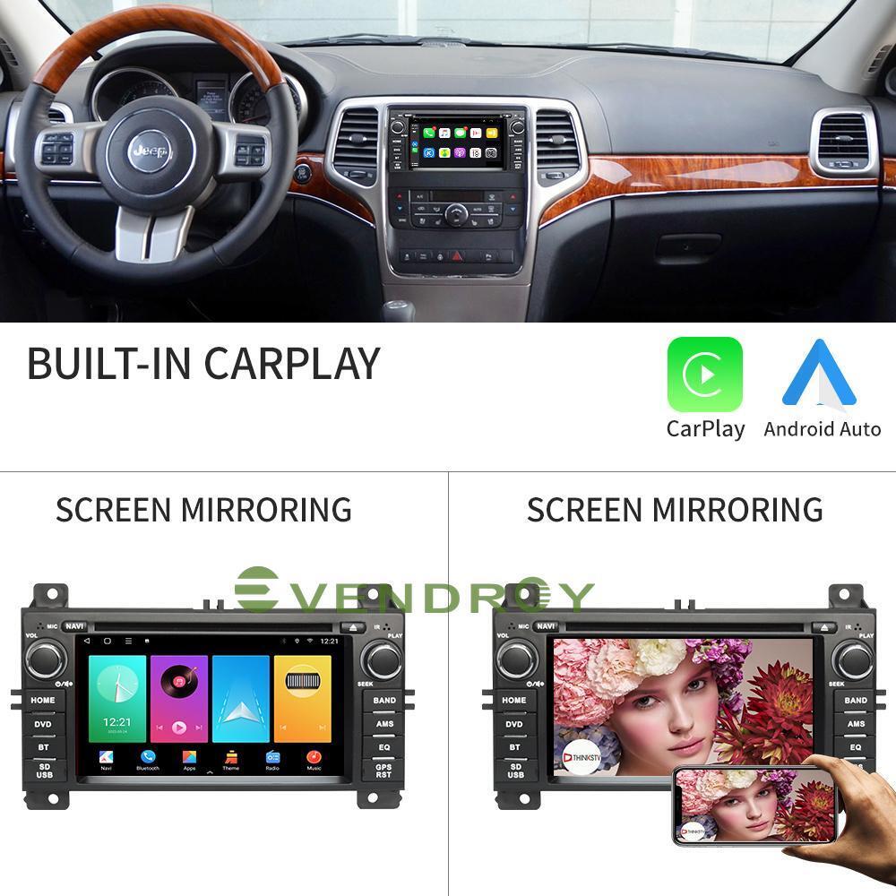 car radio navigation carplay For Jeep Grand Cherokee 2010-2013 Android11