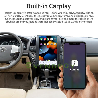 For Toyota Cruise 2008-2015 16" Car radio GPS Navigation carplay Tesla screen