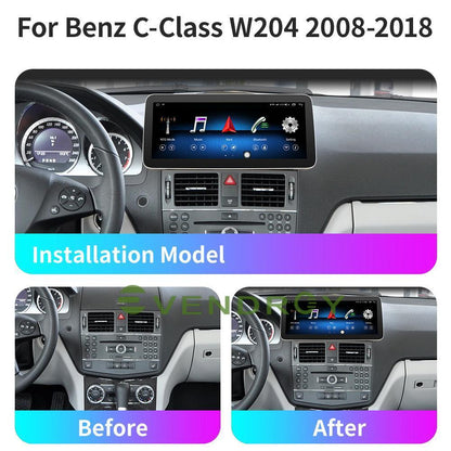 Car GPS Radio Navigation for Benz C-Class W204 2008-2018 12.3" Android10  4+64G