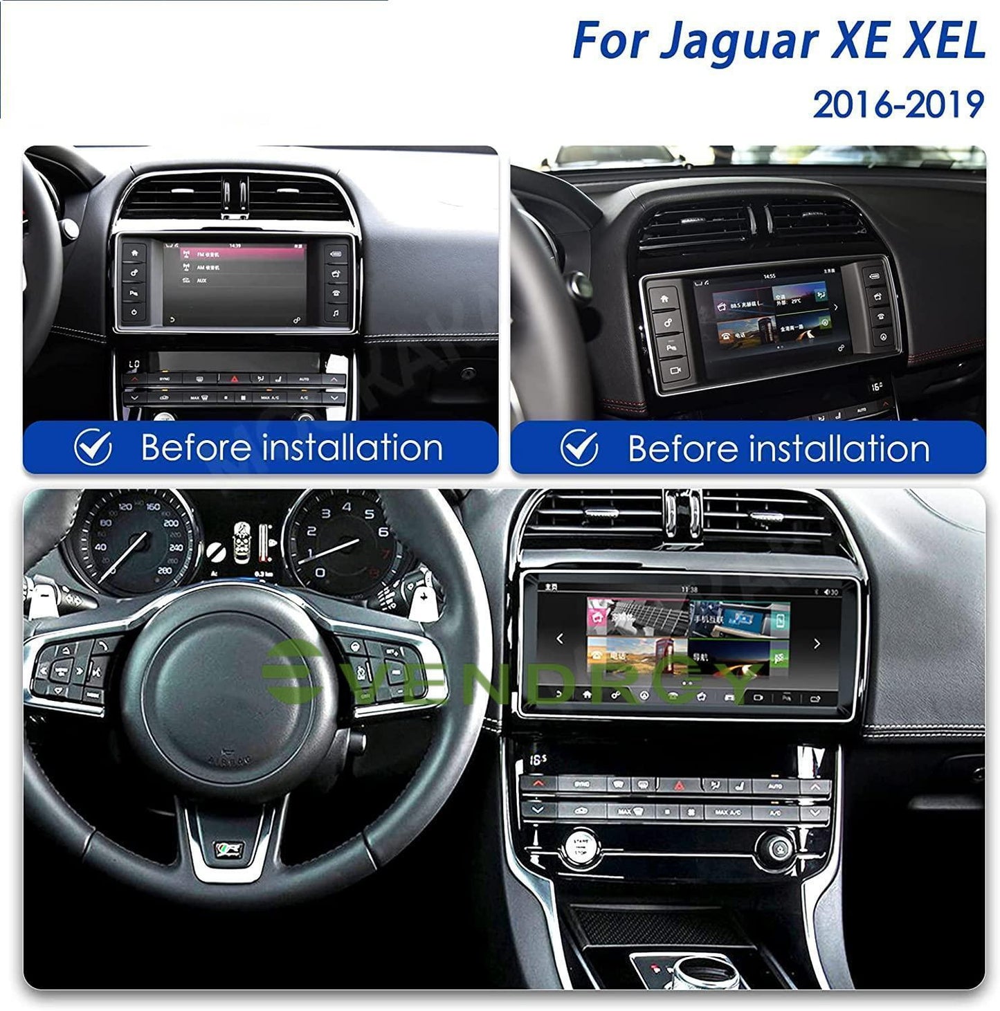 10.25"Car Radio GPS Navigation Carplay touch screen for Jaguar XE/XEL 2016-2019