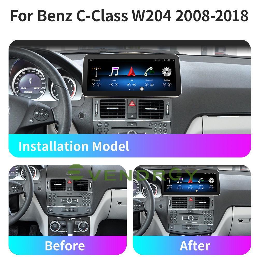 Car GPS Radio Navigation for Benz C-Class W204 2008-2018 10.25" Android10  4+64G