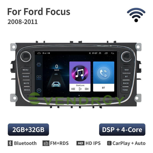 7"2+32G For Ford Focus 2008-2011 Car GPS Navigation Radio Automotive  Stereo