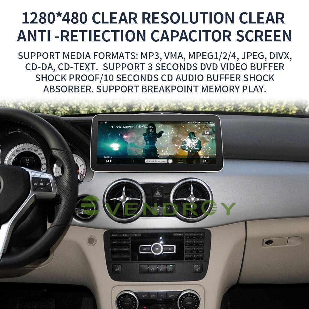 12.3" Android10 Car GPS Radio Stereo Navigation For Benz GLK X204 10-15 4G+64G