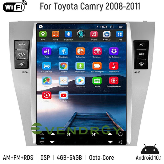 4+64G For Toyota Camry 2008-11 10.4" Car Automotive GPS Navigation Stereo Radio