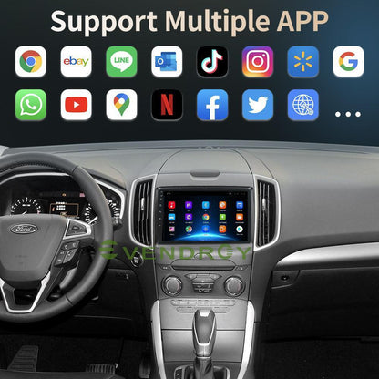 For Ford Edge 2015-2018 Carplay Car Stereo Radio Android11 GPS Navi navigation