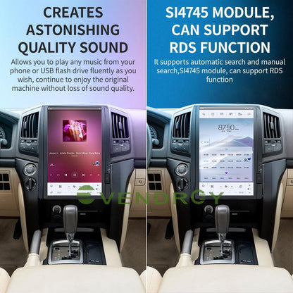 For Toyota Cruise 2008-2015 16" Car radio GPS Navigation carplay Tesla screen