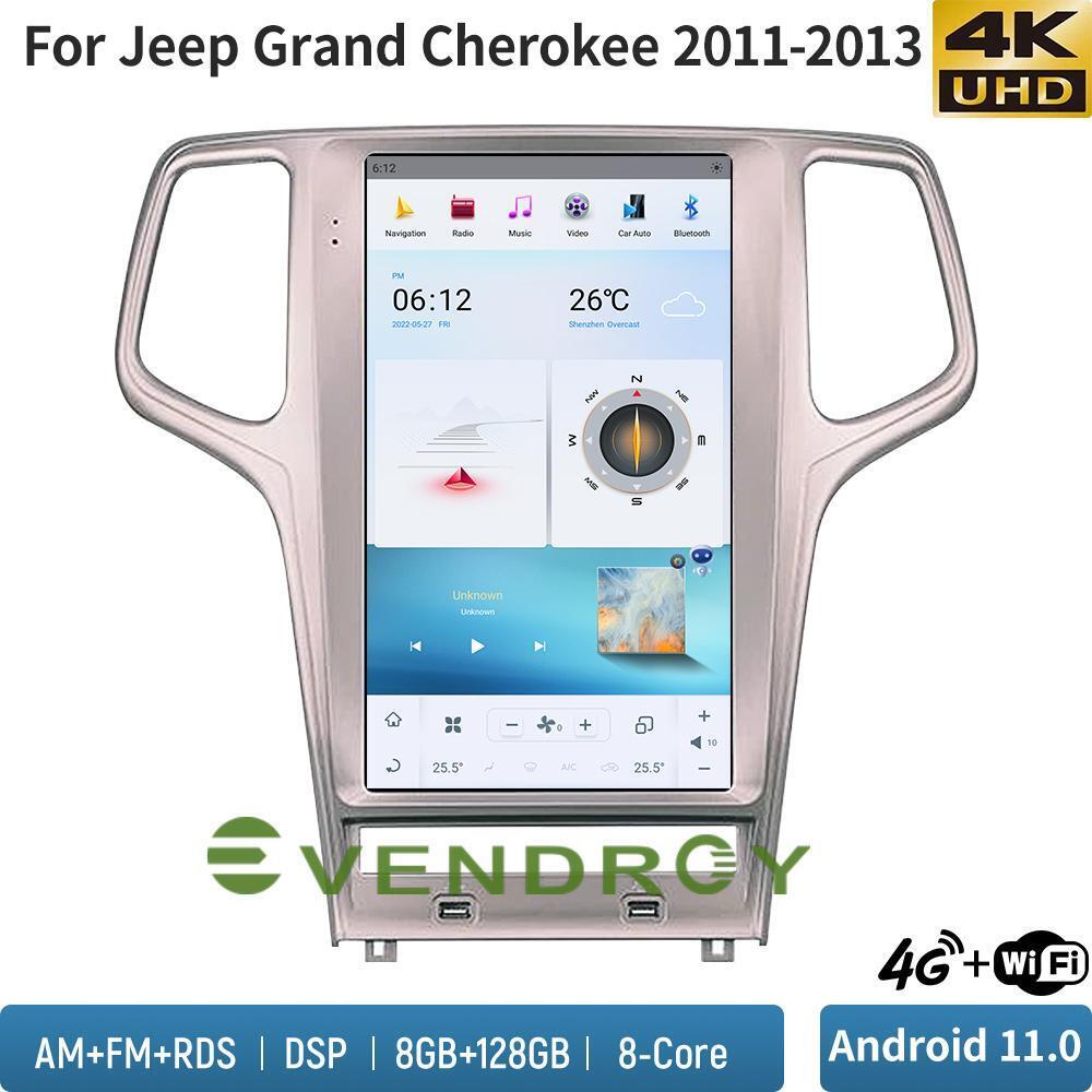 13.6"For Jeep Grand Cherokee 2011-2013 Car Radio GPS Navigation Stereo 8+128G