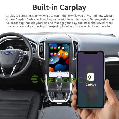 13.6" Car GPS Navigation Radio Stereo 4K HD Video 8+128G For Ford Edge 2015-2019
