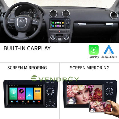 7"For Audi A3 2004-2012 Car GPS Navigation Radio Stereo Head Unit carplay