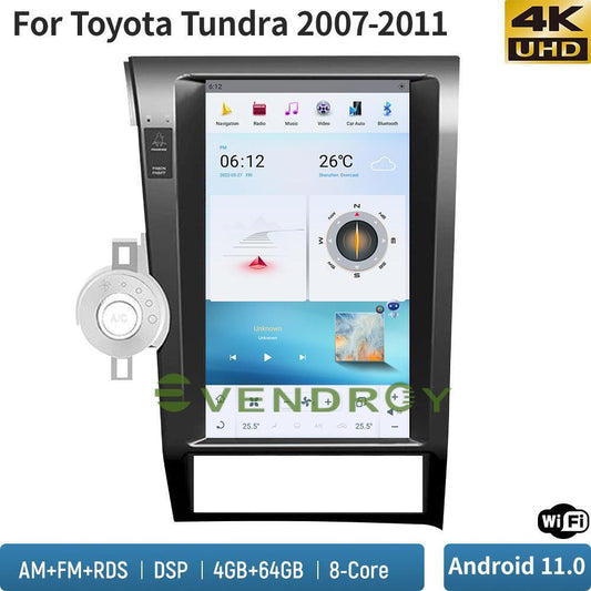 13.6"Car GPS Navigation For Toyota Tundra 2007-2011 Radio Stereo Head Unit 4+64G