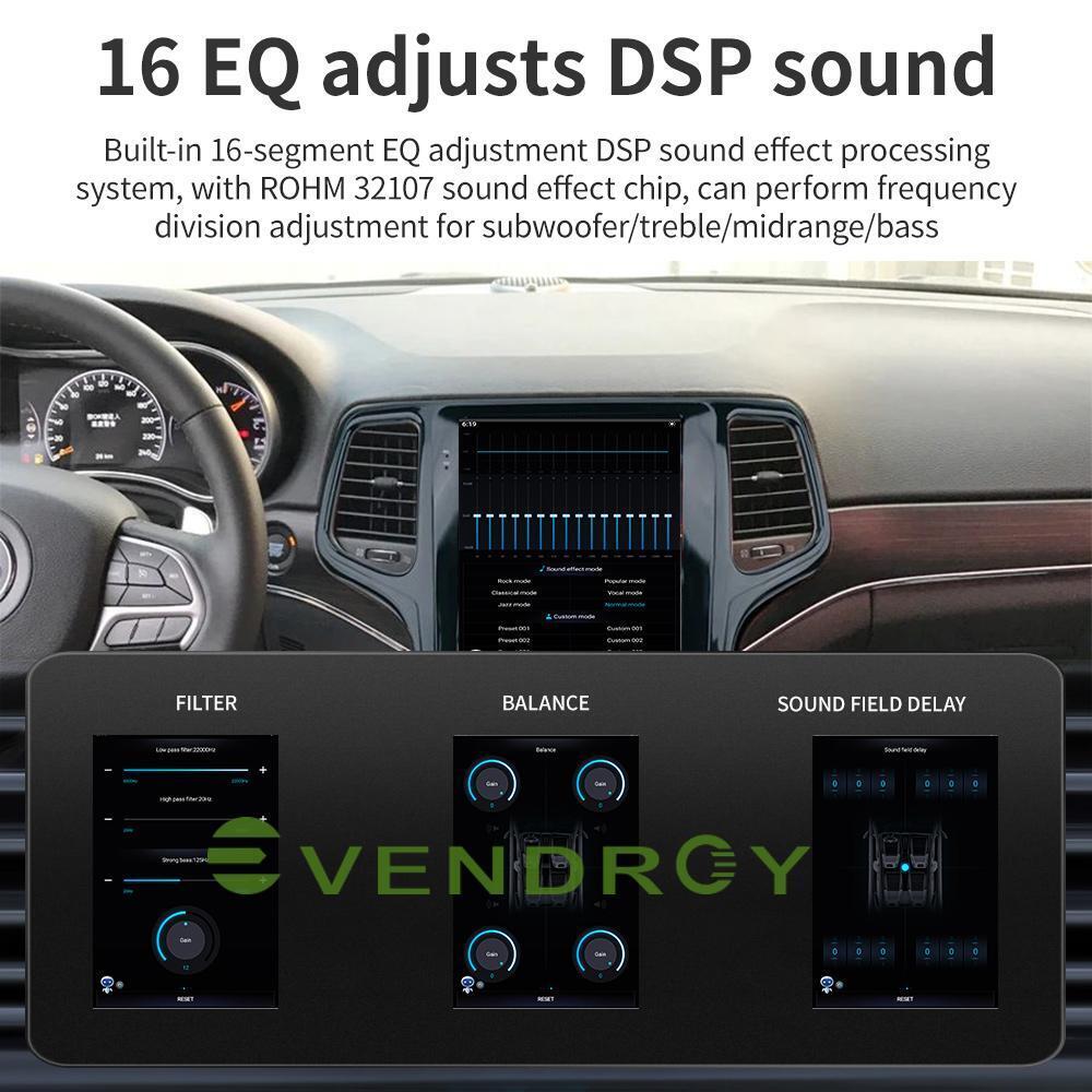 13.6"For Jeep Grand Cherokee  2011-2013 Car Radio GPS Navigation Stereo 8+128G