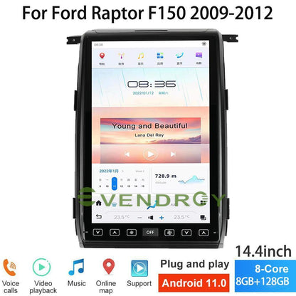 For Ford Raptor F150 2009-2012 Car GPS Navigation Radio Stereo Head  14.4"8+128G