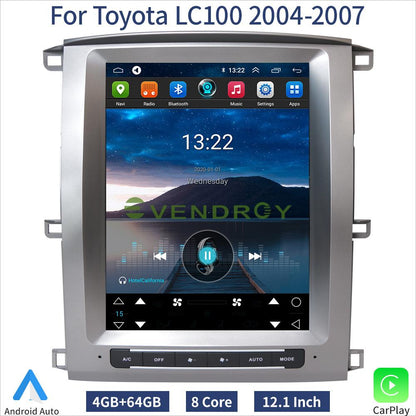 12.1" Car GPS Radio Stereo Navigation For Toyota LC100 2004-2007 carplay