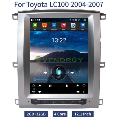 12.1" Car GPS Radio Stereo Navigation For Toyota LC100 2004-2007 carplay
