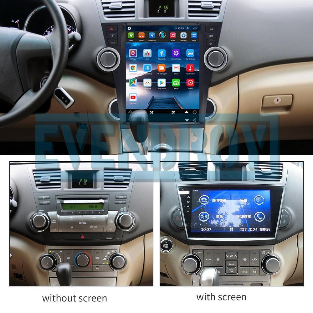 12.1"For Toyota Highlander 2009-2013 Car Audio GPS Navigation Stereo Radio