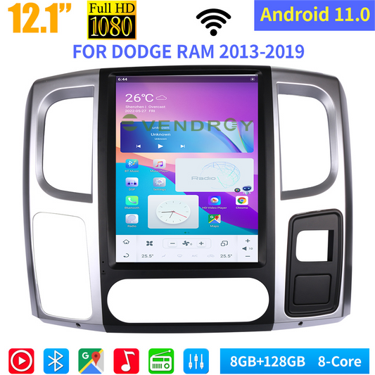 12.1" For Dodge RAM 2013-2019 Car GPS Navigation Stereo Radio Android11